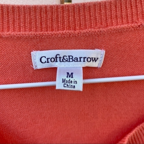 Croft & Barrow button Cardigan Size Medium - Picture 5 of 10